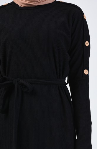 Black Hijab Dress 5306-04