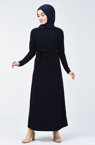 Dunkelblau Hijab Kleider 5306-05