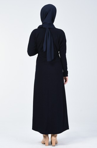 Navy Blue İslamitische Jurk 5306-05