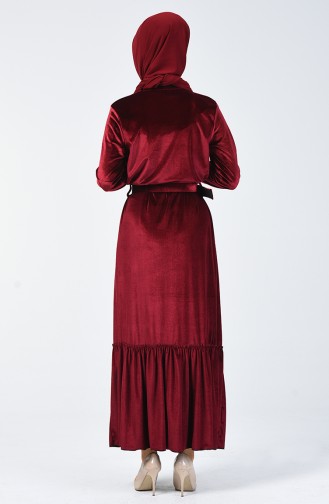 فستان أحمر كلاريت 5557-04