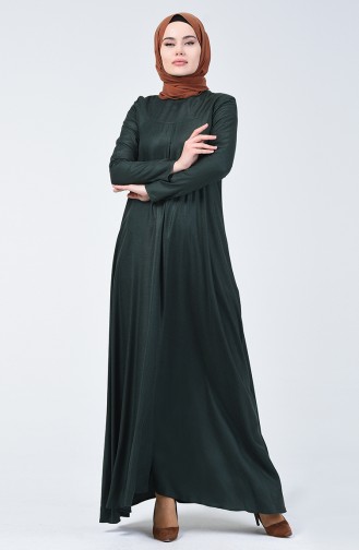 Emerald Green Hijab Dress 3139-02