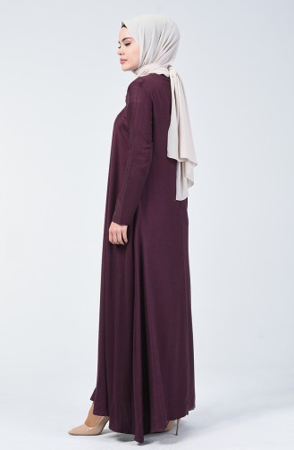Plum Hijab Dress 3139-03