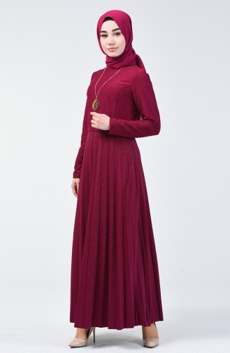 Fuchsia Hijab Kleider 5115-03