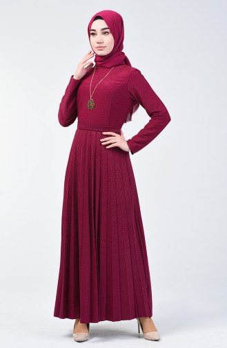 Fuchsia Hijab Kleider 5115-03
