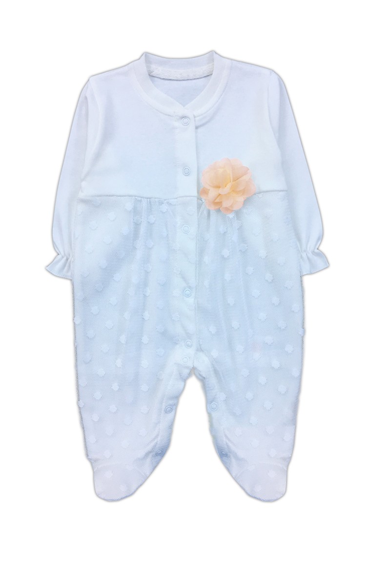 Kiz Bebek Tulum F0635 Ekru 0635 Sefamerve