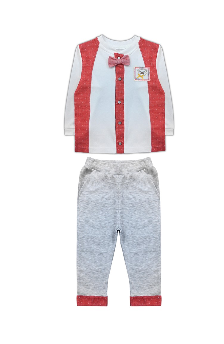 Erkek Bebek 2li Takim F0642 Kirmizi 0642 Sefamerve