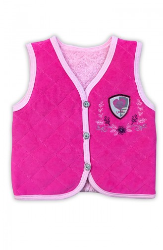 Gilet Sans Manches Polaire Pour Bébé Fille F1031 Rose 1031