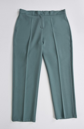 Big Size Straight Leg Pants Almond green 1110-27