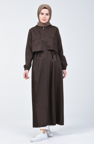 Abaya Sport à Poche 09055-03 Brun 09055-03