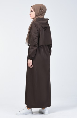 Abaya Sport à Poche 09055-03 Brun 09055-03