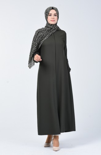 Abaya à Fermeture 2137-04 Khaki 2137-04