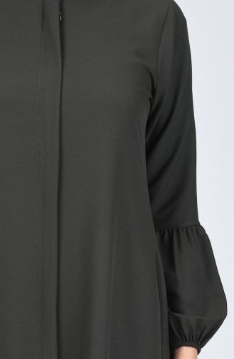 Abaya à Fermeture 2137-04 Khaki 2137-04