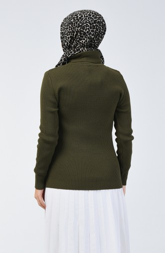 Pull Tricot Col Roulé 4195-01 Khaki 4195-01