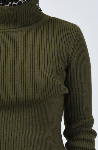 Pull Tricot Col Roulé 4195-01 Khaki 4195-01