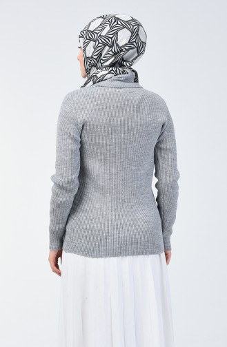 Pull Tricot Col Roulé 4195-04 Gris 4195-04