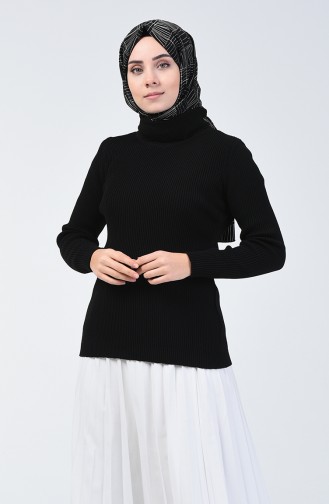 Pull Tricot Col Roulé 4195-05 Noir 4195-05