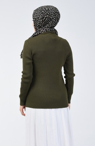 Pull Tricot Demi Col Roulé 4196-02 Khaki 4196-02