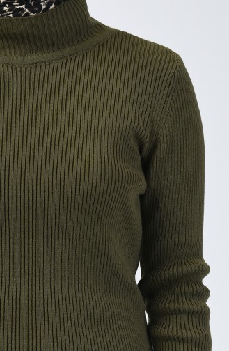 Pull Tricot Demi Col Roulé 4196-02 Khaki 4196-02