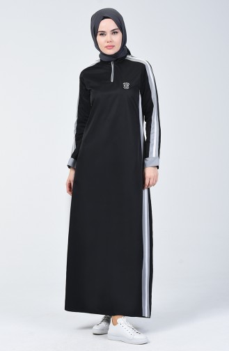 Black İslamitische Jurk 09058-01