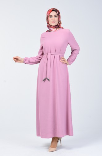 Beige-Rose Hijab Kleider 8091-05