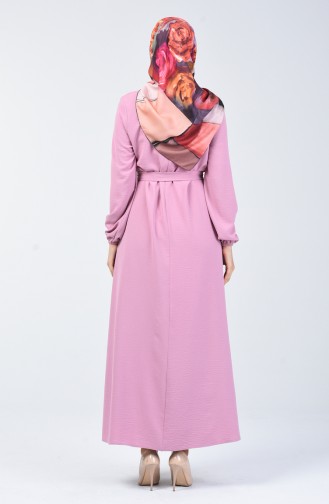 Beige-Rose Hijab Kleider 8091-05