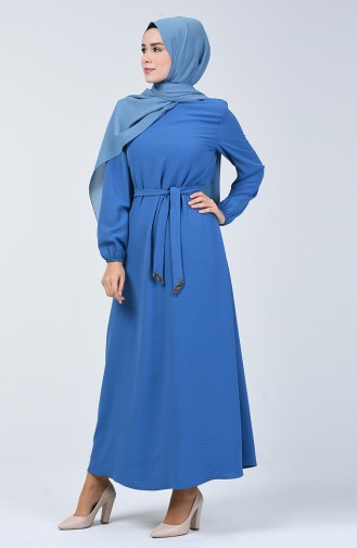 Indigo Hijab Dress 8091-06