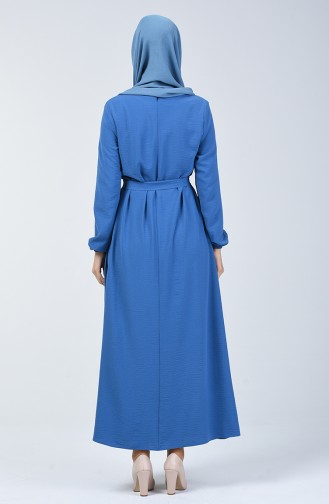 Indigo Hijab Dress 8091-06