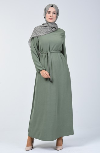 Khaki Hijab Kleider 8091-10