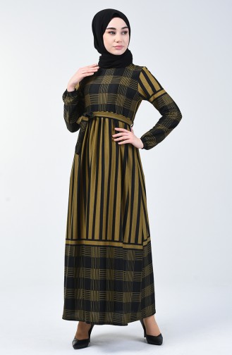 Mustard Hijab Dress 5330-04