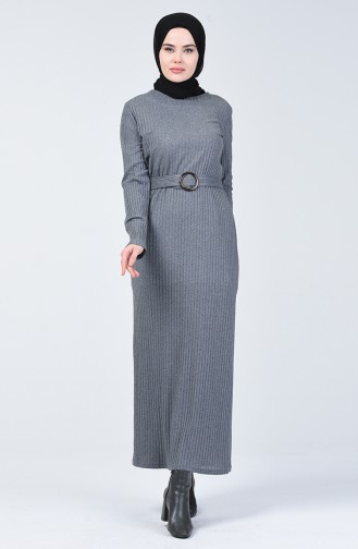Gray Hijab Dress 3141-04