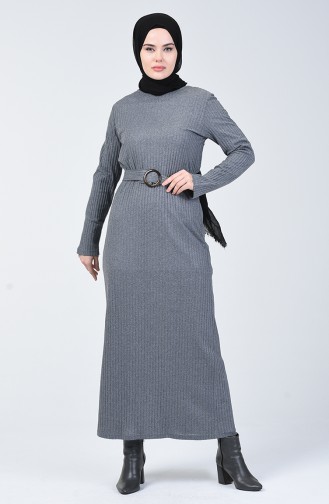 Gray Hijab Dress 3141-04