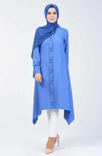 Düğme Detaylı Tunik 3169-06 İndigo 3169-06