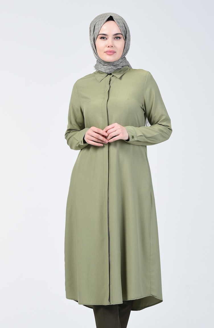 Tunique Viscose a Poche 6435 04 Khaki 6435 04 Sefamerve