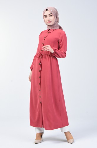 Beige-Rose Hijab Kleider 5388-02