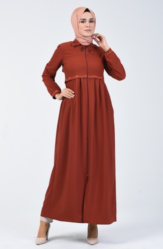 Abaya Brodée 5314-02 Brique 5314-02