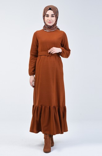 Tan Hijab Dress 1034-03