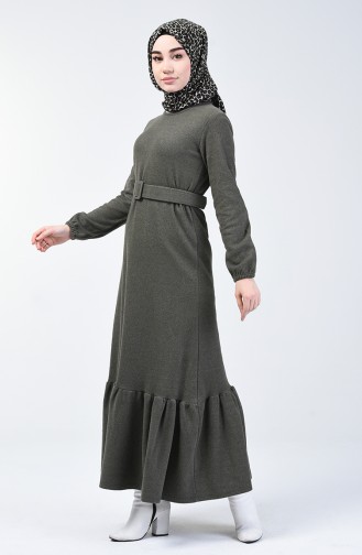 Khaki Hijab Kleider 1034-04
