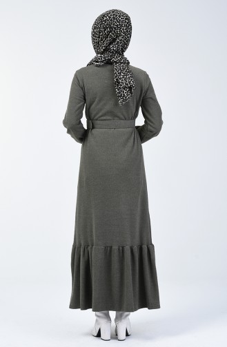 Khaki Hijab Kleider 1034-04