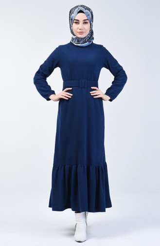 Indigo Hijab Dress 1034-05