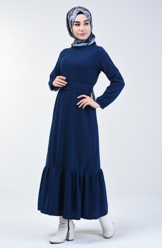 Indigo Hijab Dress 1034-05