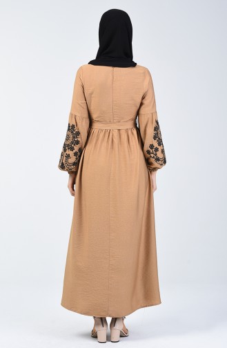 Keksfarbe Hijab Kleider 3012-01