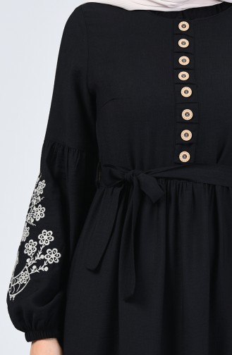 Black Hijab Dress 3012-03