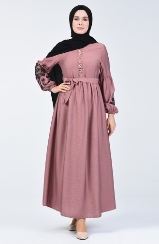 Dusty Rose Hijab Dress 3012-04
