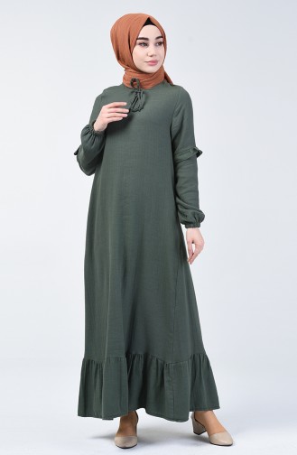 فستان أخضر داكن 3015-05