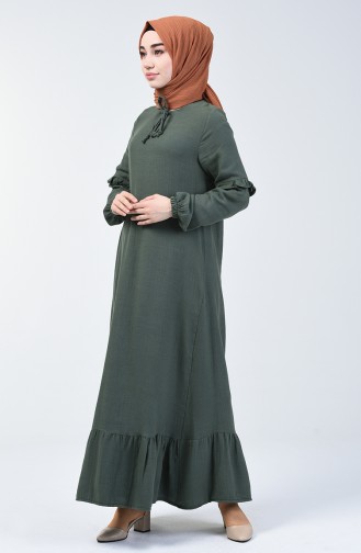 فستان أخضر داكن 3015-05