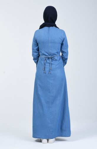 Robe Hijab Bleu Jean 3652-02