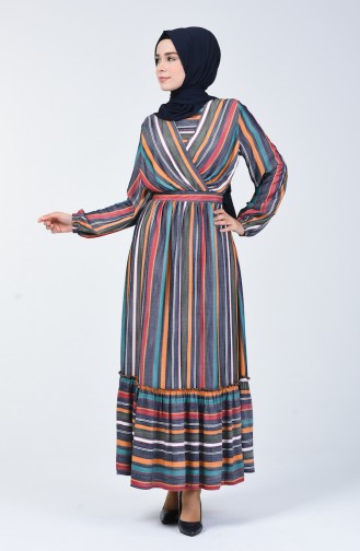 Mustard Hijab Dress 6042-01