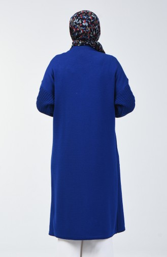 Tricot Long Sweater with Pockets 4204-03 Saxe Blue 4204-03