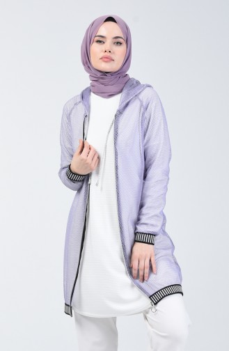 Cape à Capuche Tissu Filet 5016-03 Lilas 5016-03