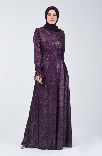 Purple İslamitische Avondjurk 1009-02